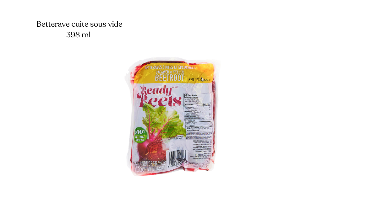 Betterave cuite sous vide 398 ml